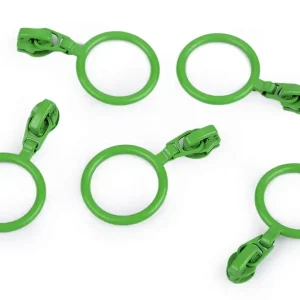 Zertifiziert Zipper grün mit Ring für 3mm Spirale Endlosreißverschluss SR3