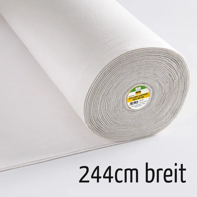 Weltweiter Versand extra breites Volumenvlies aus Baumwolle – 279 Cotton Mix 80/20