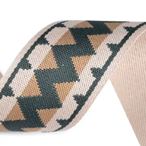 Mengenrabatt 5cm breites Gurtband gemustert salbei beige für Gürtel Taschen Träger Henkel