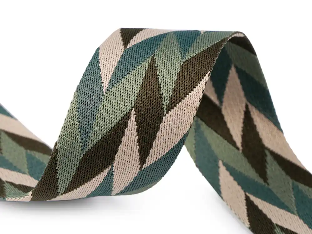 5cm breites Gurtband gemustert salbei grün – für Gürtel Taschen Träger Henkel Jetzt Bestellen