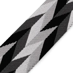5cm breites Gurtband gemustert schwarz grau - für Gürtel Taschen Träger Henkel Preisknaller
