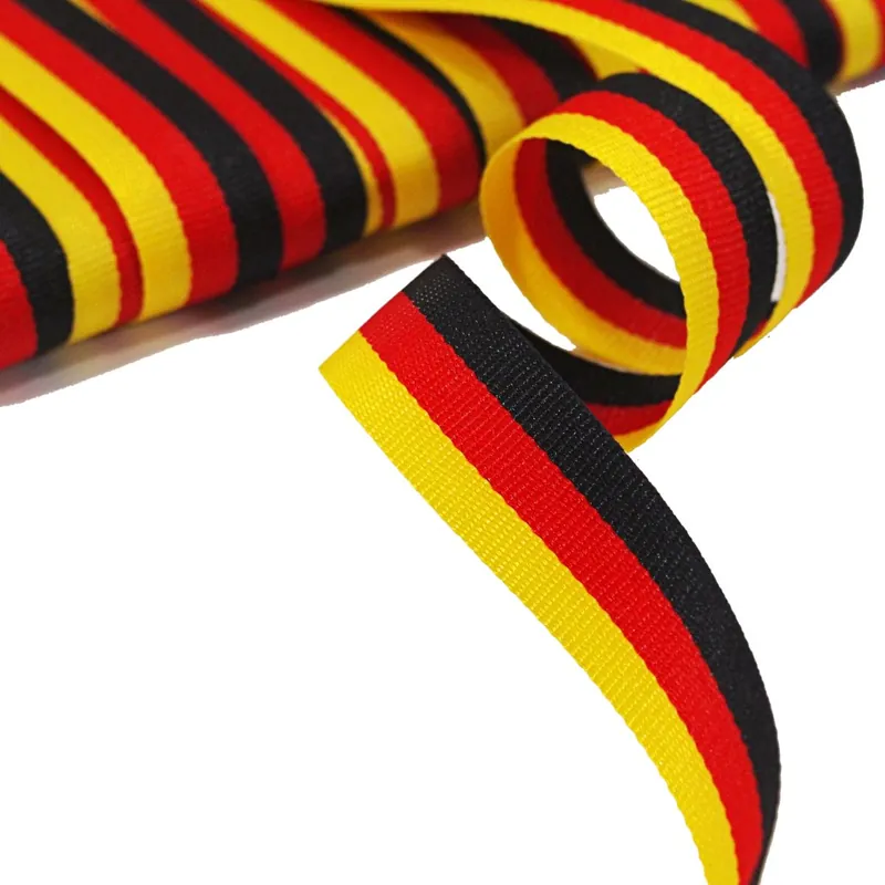 Webband GERMANY Deutschland Flagge 1,5cm breit – Ripsband Borte schwarz rot gold Neue Kollektion