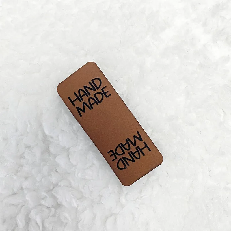 Knicklabel – HANDMADE braun – für einzigartige Nähprojekte, Strickwerke & Gebasteltes Sonderaktion