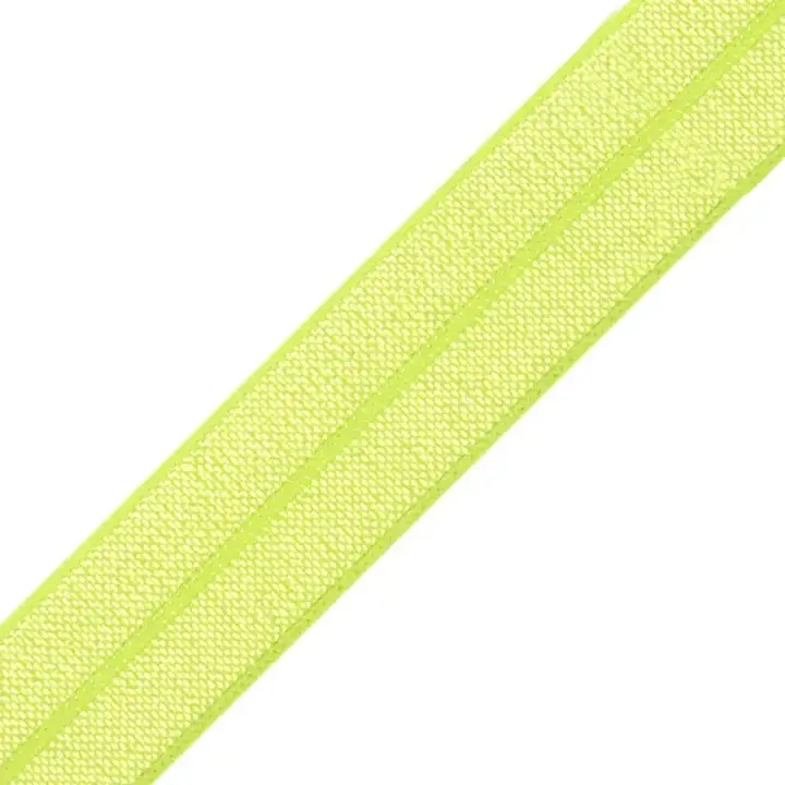 Günstig elastischer Falzgummi neon gelb 20mm breit – Faltgummi Einfassband