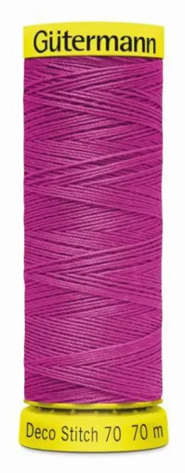 Sonderangebot Deco Stitch 70 pink – 70m kräftiges Nähgarn Fb. 0733 von Gütermann für Zierstiche und Steppnähte