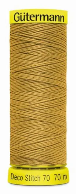 Neu Im Sortiment Deco Stitch 70 senf gelb – 70m kräftiges Nähgarn Fb. 0968 von Gütermann für Zierstiche und Steppnäht