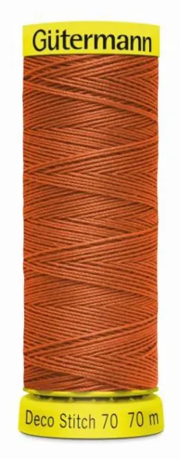 Wochenendangebot Deco Stitch 70 kupfer terracotta- 70m kräftiges Nähgarn Fb. 0982 von Gütermann für Zierstiche und St