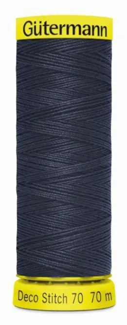Weltweiter Versand Deco Stitch 70 navy – 70m kräftiges Nähgarn Fb. 0339 von Gütermann für Zierstiche und Steppnähte