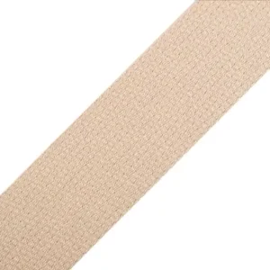 Kracherpreis 3cm breites Gurtband aus Baumwolle beige - Taschengurt Gürtelband Rucksack Einfassband