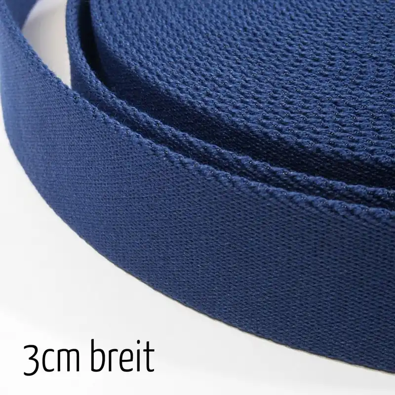 3cm breites Gurtband dunkelblau – für Gürtel Taschen oder Gurte Top-Seller