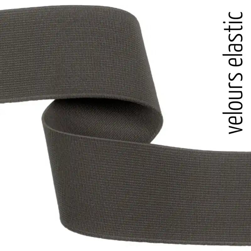 Neuheit 4cm breites weiches Gummiband dunkelgrau – Rockgummi Unterwäschegummi Boxershorts