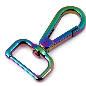 Metall Karabiner 25mm rainbow – für Taschen & Gurtbänder - drehbares Gelenk Preisknaller