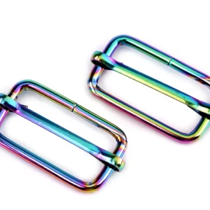 Metall Stegschnalle 25mm rainbow – für Taschen & Gurtbänder - Leiterschnalle regulierbar Preisknaller