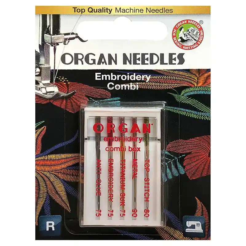 Handgefertigt ORGAN ECO Nähmaschinen Nadeln – Embroidery COMBI BOX – für Stickarbeiten
