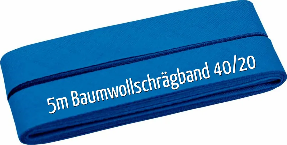 Beliebt 5m Schrägband aus Baumwolle türkis blau – Baumwollschrägband 40/20/10