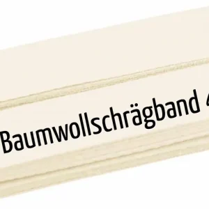 Heute Kaufen 5m Schrägband aus Baumwolle creme - Baumwollschrägband 40/20/10