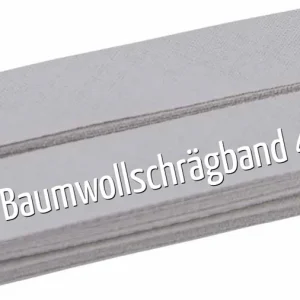 5m Schrägband aus Baumwolle hellgrau - Baumwollschrägband 40/20/10 Begrenztes Angebot