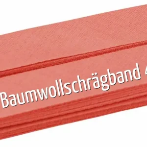 5m Schrägband aus Baumwolle lachs - Baumwollschrägband 40/20/10 Markenware