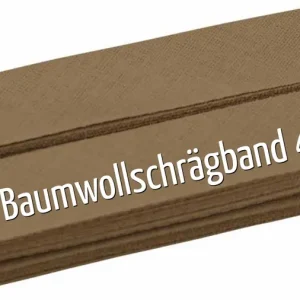 Beliebt 5m Schrägband aus Baumwolle hellbraun beige - Baumwollschrägband 40/20/10