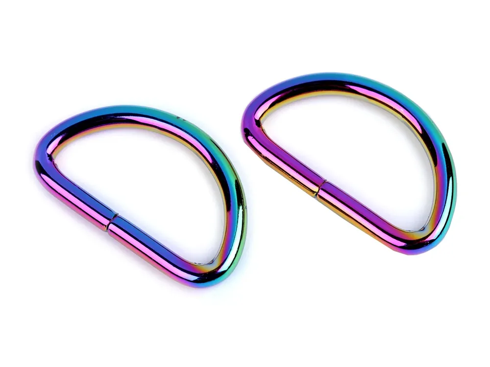 Jetzt Zugreifen Metall D Ring 30mm rainbow – D-Ring für Taschen & Gurtbänder 3cm