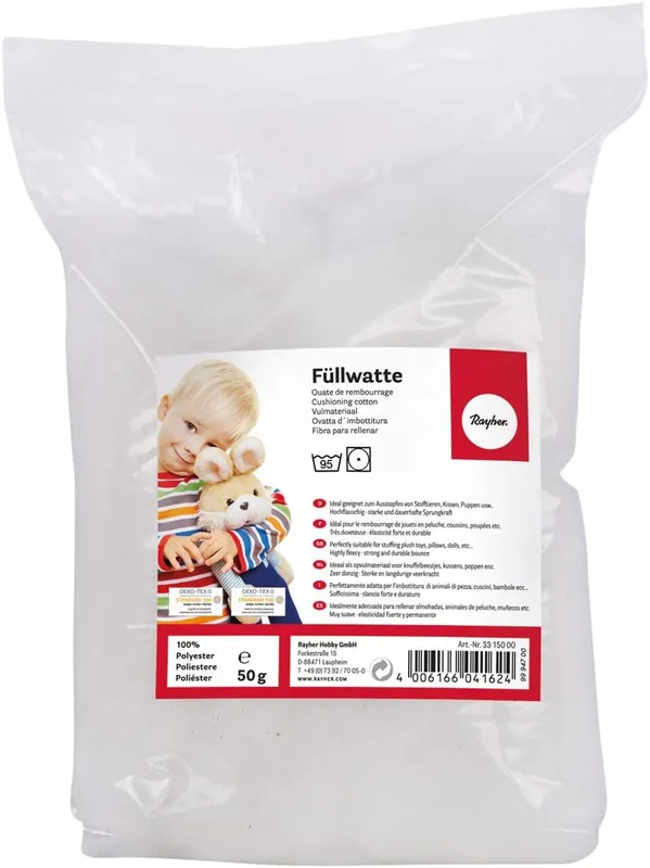 Limited Edition 50g Füllwatte – weiches Füllmaterial Bastelwatte Dekowatte von Rayher