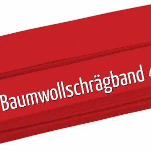 5m Schrägband aus Baumwolle rot - Baumwollschrägband 40/20/10 Preisreduziert