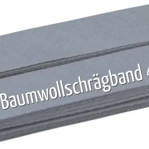 Geprüft 5m Schrägband aus Baumwolle blaugrau - Baumwollschrägband 40/20/10
