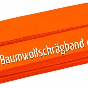 Mengenrabatt 5m Schrägband aus Baumwolle orange - Baumwollschrägband 40/20/10