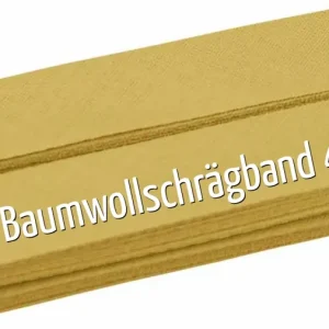 5m Schrägband aus Baumwolle senf gelb - Baumwollschrägband 40/20/10 Kostenloser Rückversand