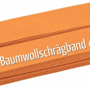 5m Schrägband aus Baumwolle lachs apricot - Baumwollschrägband 40/20/10 Finale Aktion
