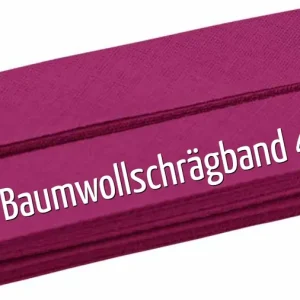 Rabatt 5m Schrägband aus Baumwolle pink beere - Baumwollschrägband 40/20/10
