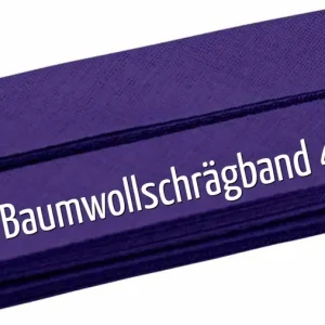 5m Schrägband aus Baumwolle violett - Baumwollschrägband 40/20/10 Wochenendangebot