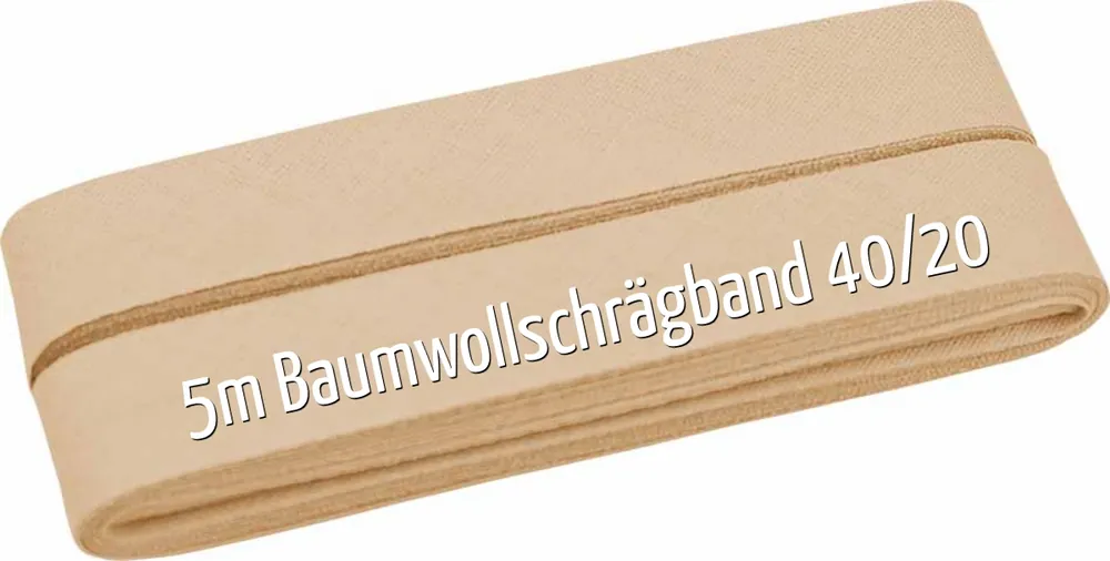 5m Schrägband aus Baumwolle sand beige – Baumwollschrägband 40/20/10 Beliebt