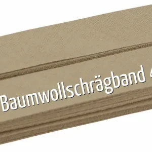 Original 5m Schrägband aus Baumwolle beige - Baumwollschrägband 40/20/10