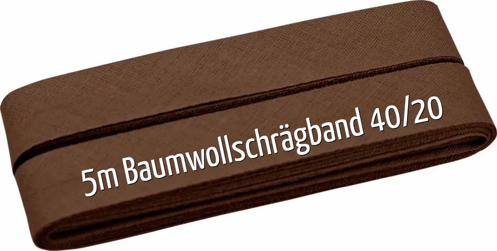 5m Schrägband aus Baumwolle braun – Baumwollschrägband 40/20/10 Meistverkauft