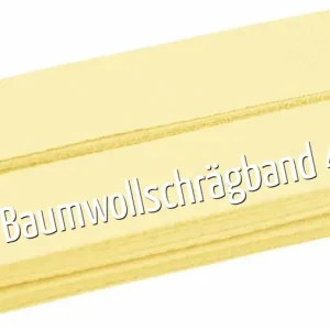 Neuheit 5m Schrägband aus Baumwolle vanille - Baumwollschrägband 40/20/10