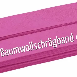 5m Schrägband aus Baumwolle pink rosa - Baumwollschrägband 40/20/10 Top-Seller