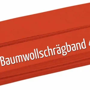 Echt 5m Schrägband aus Baumwolle tomatenrot - Baumwollschrägband 40/20/10