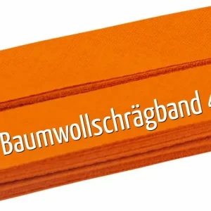 Original 5m Schrägband aus Baumwolle rost orange - Baumwollschrägband 40/20/10