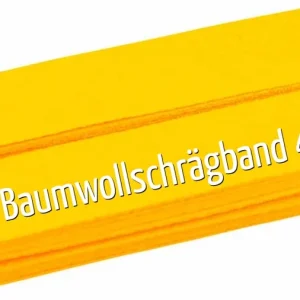 5m Schrägband aus Baumwolle sonnengelb - Baumwollschrägband 40/20/10 Hochwertig