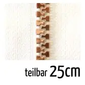 Reißverschluss Profil 5mm weiß kupfer teilbar 25cm lang für Jacken und Westen Neue Kollektion