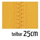 Bestseller Reißverschluss Profil 5mm gelb teilbar 25cm lang für Jacken und Westen