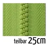 Reißverschluss Profil 5mm lime apfelgrün teilbar 25cm lang für Jacken und Westen Kostenloser Versand