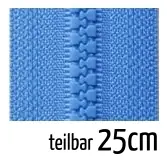 Reißverschluss Profil 5mm türkis blau teilbar 25cm lang für Jacken und Westen Preiswert