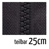 Sonderangebot Reißverschluss Profil 5mm dunkelgrau teilbar 25cm lang für Jacken und Westen