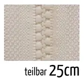 Reißverschluss Profil 5mm creme teilbar 25cm lang für Jacken und Westen Limited Edition