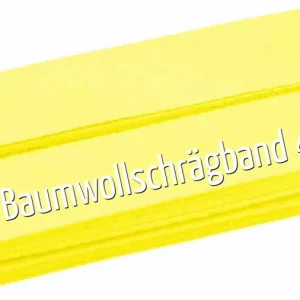 5m Schrägband aus Baumwolle gelb - Baumwollschrägband 40/20/10 Heute Kaufen