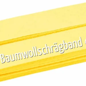 Kracherpreis 5m Schrägband aus Baumwolle hellgelb - Baumwollschrägband 40/20/10