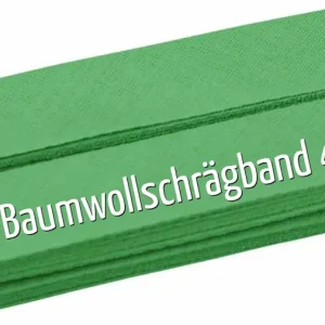 Handgefertigt 5m Schrägband aus Baumwolle grün - Baumwollschrägband 40/20/10