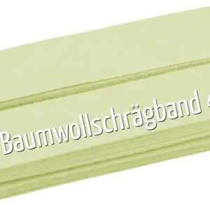 Neu 5m Schrägband aus Baumwolle lindgrün - Baumwollschrägband 40/20/10